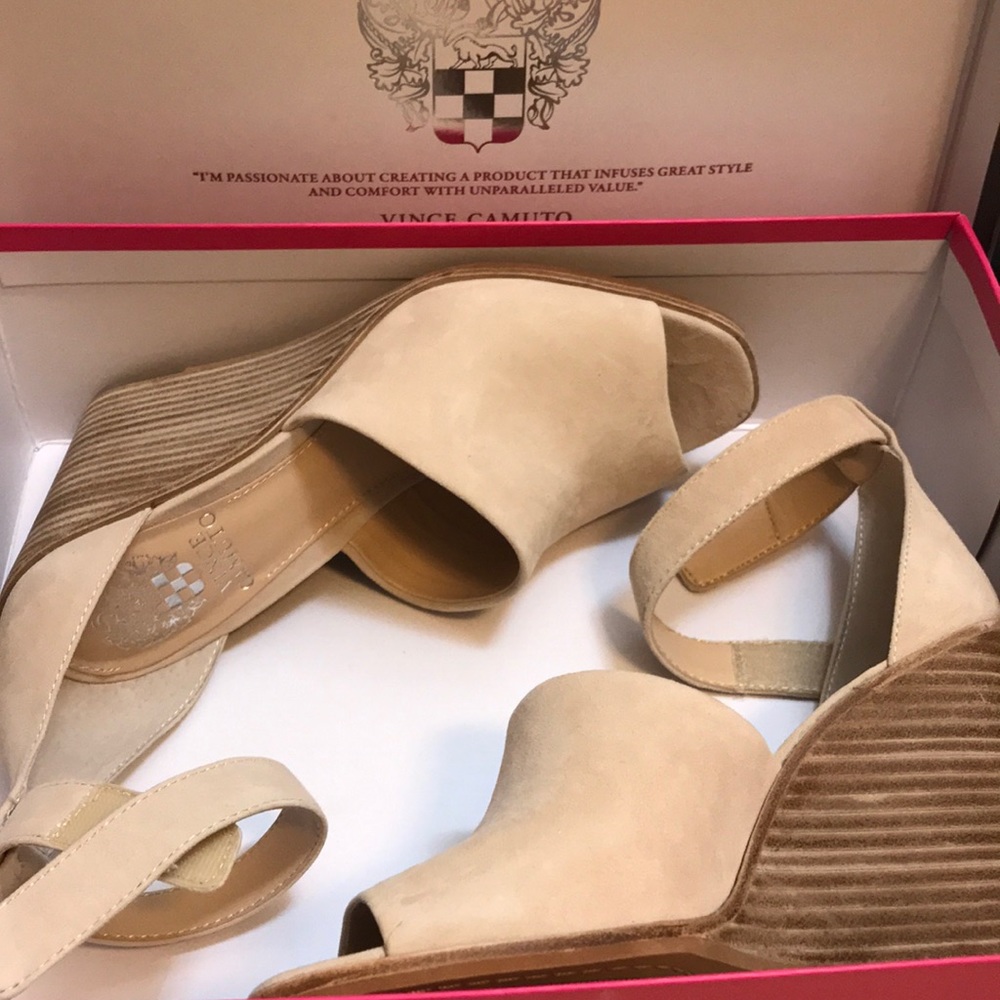 NEW Vince Camuto Suede Wedges. UNWORN